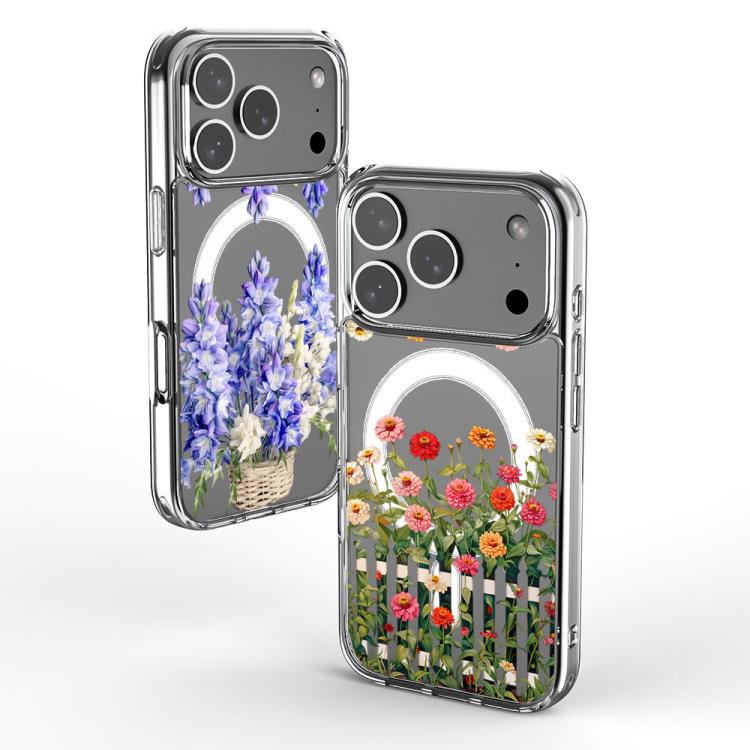 Custodia per telefono antiurto magnetica in TPU + PC con stampa a motivi., For iPhone 16 Pro