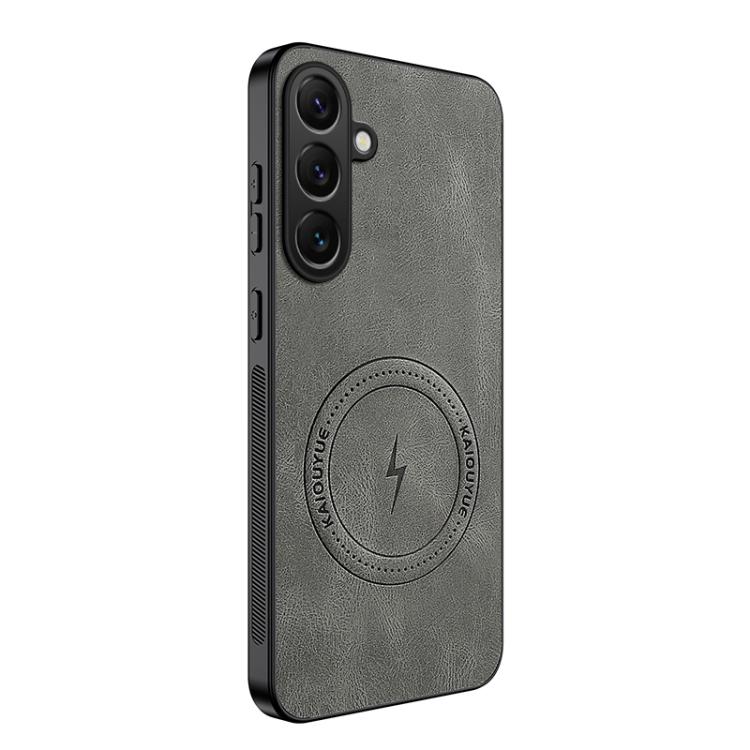 Custodia magnetica con texture Nappa per Samsung Galaxy A55 5G, A14 4G e A54 5G