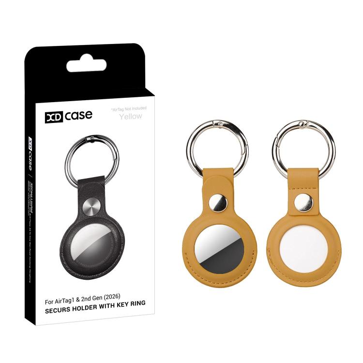 Custodia protettiva in ecopelle per AirTag 1st e 2nd Gen