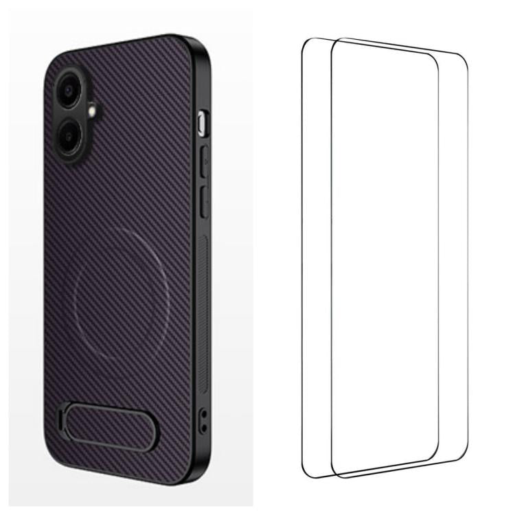 Custodia magnetica con supporto e texture in fibra di carbonio per e modelli