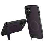 Custodia magnetica con supporto e texture in fibra di carbonio per Samsung