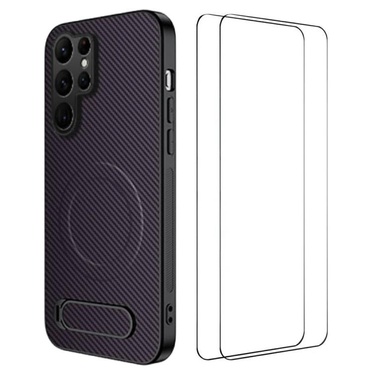Custodia magnetica con supporto e pellicole per Samsung Galaxy S25+ 5G e modelli