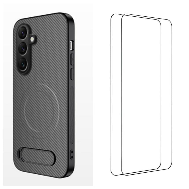 Custodia magnetica con supporto e pellicole per Samsung Galaxy S25+ 5G e modelli