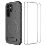 Custodia magnetica con supporto e pellicole per Samsung Galaxy S25+ 5G e modelli