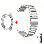 Cinturino per orologio Tri-Beads in acciaio inossidabile con custodia semi-chiusa in TPU e set per la rimozione delle maglie del cinturino, For Samsung Galaxy Watch6 Classic 47mm, For Samsung Galaxy Watch6 Classic 43mm, For Samsung Galaxy Watch5 Pro 45mm