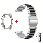 Cinturino per orologio Tri-Beads in acciaio inossidabile con custodia semi-chiusa in TPU e set per la rimozione delle maglie del cinturino, For Samsung Galaxy Watch6 Classic 47mm, For Samsung Galaxy Watch6 Classic 43mm, For Samsung Galaxy Watch5 Pro 45mm
