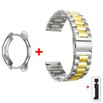 Cinturino per orologio Tri-Beads in acciaio inossidabile con custodia semi-chiusa in TPU e set per la rimozione delle maglie del cinturino, For Samsung Galaxy Watch6 Classic 47mm, For Samsung Galaxy Watch6 Classic 43mm, For Samsung Galaxy Watch5 Pro 45mm