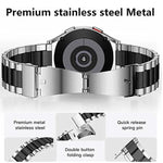 Cinturino per orologio Tri-Beads in acciaio inossidabile con custodia semi-chiusa in TPU e set per la rimozione delle maglie del cinturino, For Samsung Galaxy Watch6 Classic 47mm, For Samsung Galaxy Watch6 Classic 43mm, For Samsung Galaxy Watch5 Pro 45mm