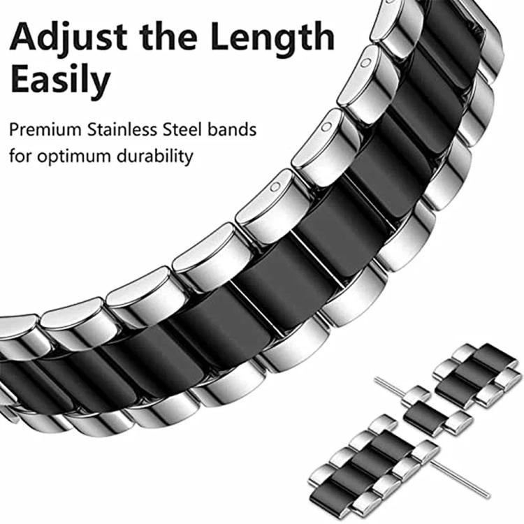 Cinturino per orologio Tri-Beads in acciaio inossidabile con custodia semi-chiusa in TPU e set per la rimozione delle maglie del cinturino, For Samsung Galaxy Watch6 Classic 47mm, For Samsung Galaxy Watch6 Classic 43mm, For Samsung Galaxy Watch5 Pro 45mm