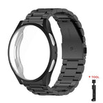 Cinturino per orologio Tri-Beads in acciaio inossidabile con custodia in TPU a copertura totale e set per la rimozione delle maglie del cinturino, For Samsung Galaxy Watch7 44mm, For Samsung Galaxy Watch7 40mm, For Samsung Galaxy Watch6 44mm