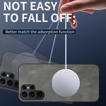 Custodia magnetica con texture Nappa per Samsung Galaxy S23 Ultra 5G