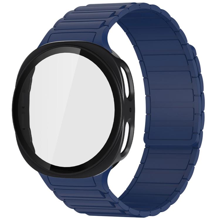 Cinturino magnetico in silicone Tri-Beads con custodia in PC integrata, For Samsung Galaxy Watch8 Classic 46mm, For Samsung Galaxy Watch8 44mm