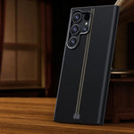 Custodia magnetica in similpelle vegana con cornice in metallo per Samsung