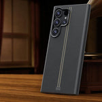 Custodia magnetica in similpelle vegana con cornice in metallo per Samsung