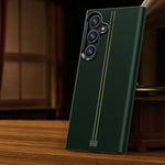 Custodia magnetica in similpelle vegana con cornice in metallo per Samsung