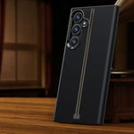 Custodia magnetica in similpelle vegana con cornice in metallo per Samsung