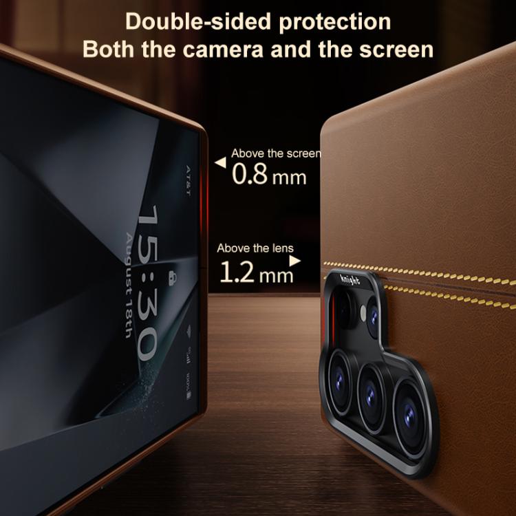 Custodia magnetica in similpelle vegana con cornice in metallo per Samsung