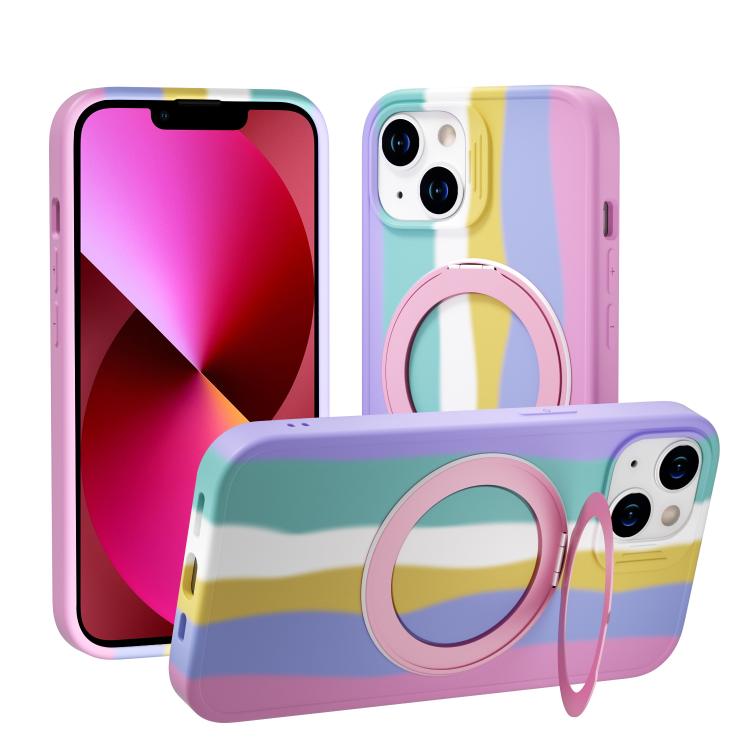 Custodia magnetica con anello girevole per iPhone 13 e 11