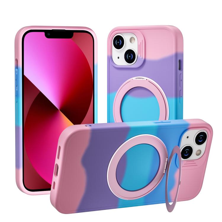 Custodia magnetica con anello girevole per iPhone 13 e 11