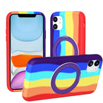Custodia magnetica con anello girevole per iPhone 13 e 11