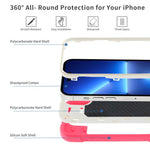 Custodia ibrida silicone PC con doppio anello per iPhone 15