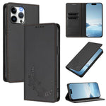 Custodia portafoglio magnetica in ecopelle per iPhone 14 Pro Max