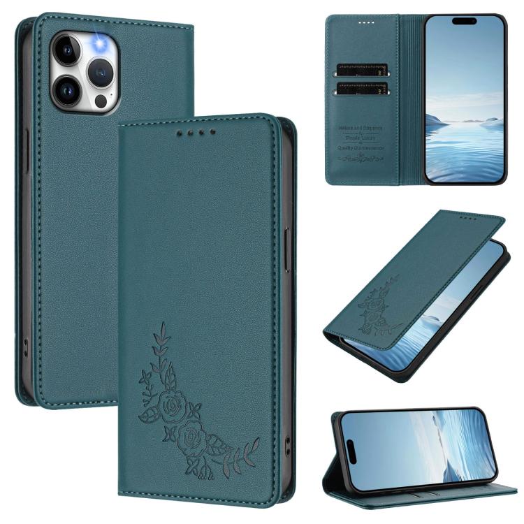 Custodia portafoglio magnetica RFID in ecopelle per iPhone 12 Pro