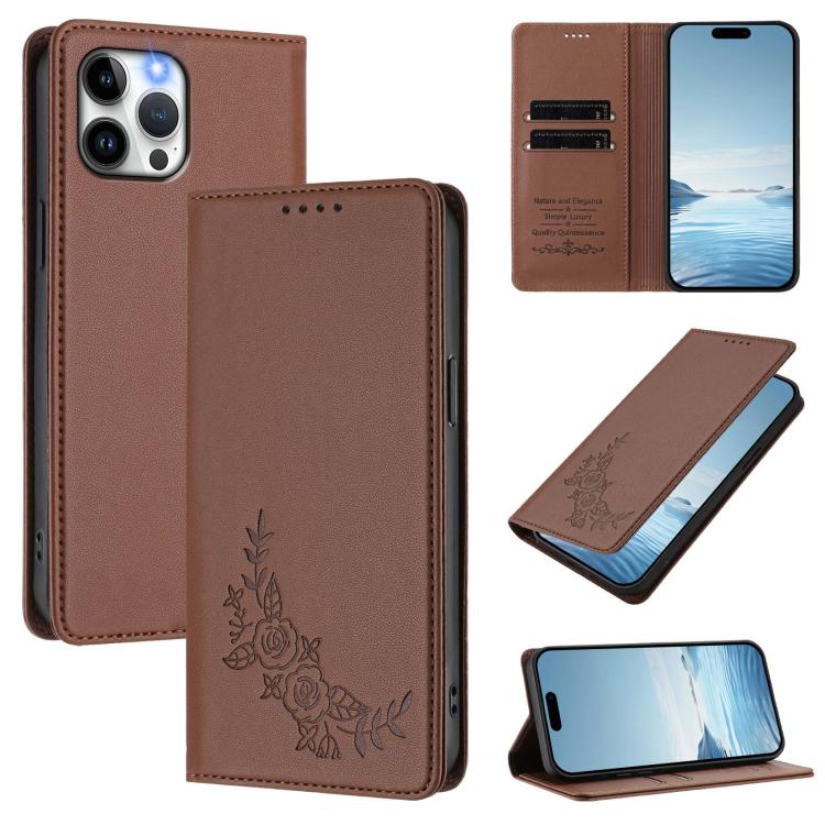 Custodia portafoglio magnetica RFID in ecopelle per iPhone 12 Pro