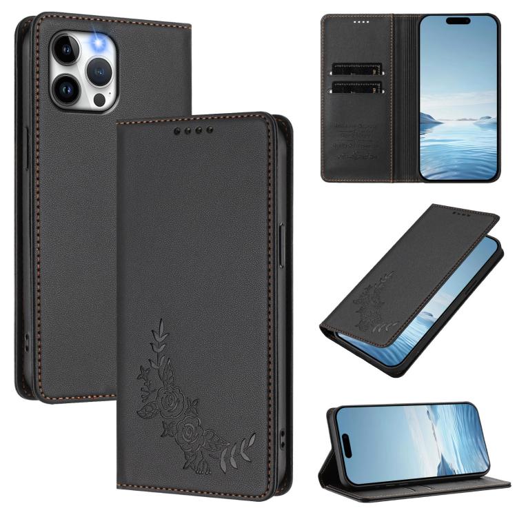 Custodia portafoglio magnetica RFID in ecopelle per iPhone 12 Pro