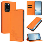 Custodia magnetica RFID in ecopelle con motivo peonia per Galaxy S20 Ultra e