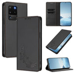 Custodia magnetica RFID in ecopelle con motivo peonia per Galaxy S20 Ultra e