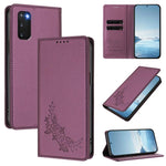 Custodia magnetica RFID in ecopelle con motivo peonia per Galaxy S20 5G