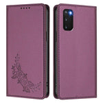 Custodia magnetica RFID in ecopelle con motivo peonia per Galaxy S20 5G