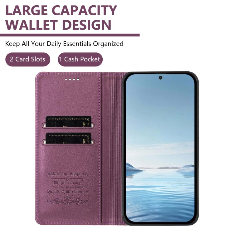 Custodia magnetica RFID in ecopelle con motivo peonia per Galaxy S20 5G
