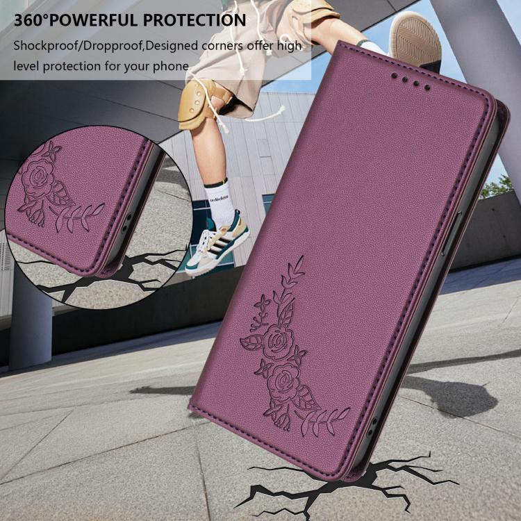 Custodia magnetica RFID in ecopelle con motivo peonia per Galaxy S20 5G