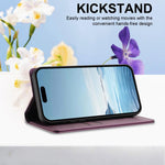 Custodia magnetica RFID in ecopelle con motivo peonia per Galaxy S20 5G