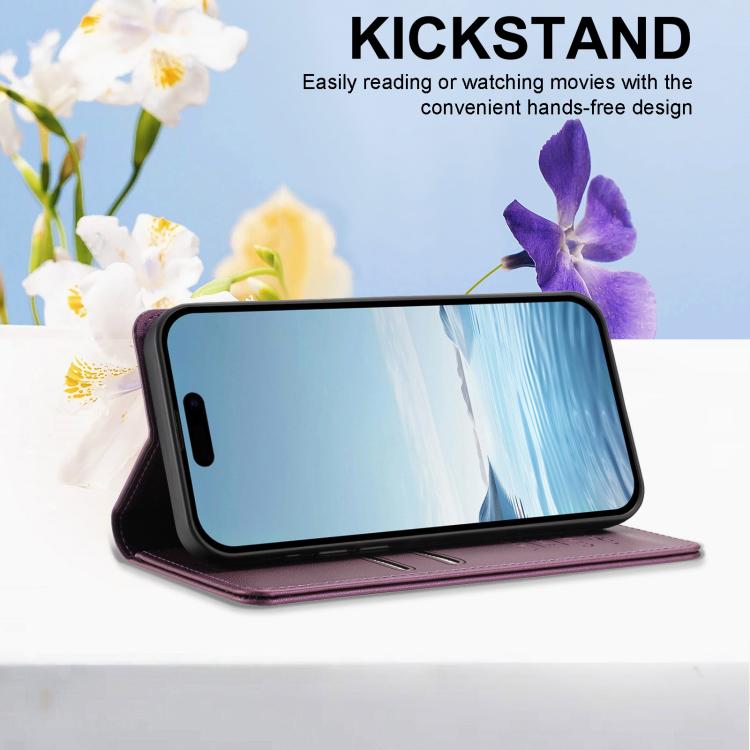 Custodia magnetica RFID in ecopelle con motivo peonia per Galaxy S20 5G