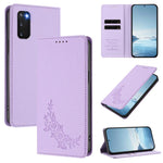 Custodia magnetica RFID in ecopelle con motivo peonia per Galaxy S20 5G