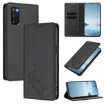 Custodia magnetica RFID in ecopelle con motivo peonia per Galaxy S20 5G