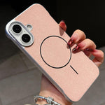 Custodia tessuto lino con chiusura magnetica per iPhone 16 Pro