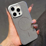 Custodia tessuto lino mezza copertura iPhone 14 Pro Max
