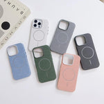 Custodia tessuto lino mezza copertura iPhone 14 Pro Max