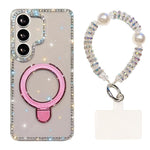 Custodia antiurto con bracciale e supporto magnetico per Samsung Galaxy S24 e