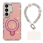 Custodia antiurto con bracciale e supporto magnetico per Samsung Galaxy S24 e
