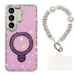Custodia antiurto con bracciale e supporto magnetico per Samsung Galaxy S24 e