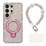 Custodia antiurto con bracciale e supporto magnetico per Samsung Galaxy S24 e