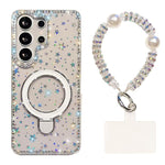 Custodia antiurto con bracciale e supporto magnetico per Samsung Galaxy S24 e