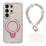 Custodia antiurto con bracciale e supporto magnetico per Samsung Galaxy S24 e