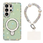 Custodia antiurto con bracciale e supporto magnetico per Samsung Galaxy S24 e