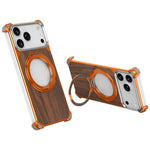 Custodia magnetica legno di noce per iPhone 17 Pro Max